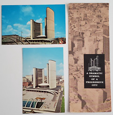 BROCHURE POSTCARDS Toronto City Hall Nathan Phillips Square Pamphlet Lot 1965 picture