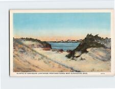 Postcard Glimpse of Annisquam Lighthouse from Sand Dunes West Gloucester MA picture