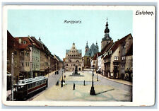 Saxony-Anhalt Germany Postcard Eisleben Marketplace Plaza View c1910 Unposted picture