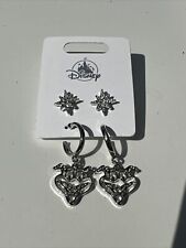 Disney Parks Epcot Snow Flake & Figment Earrings 2 Pair NEW picture