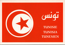 Tunisian Flag White Sun 5-Pointed Red Star Red Crescent Tunis Postcard Unposted picture