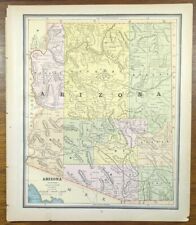 Antique 1887 ARIZONA TERRITORY Map 11
