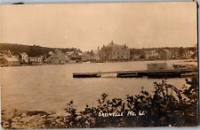 RPPC Waterfront View of Greenville ME Homes Churches Vintage Postcard X07 picture