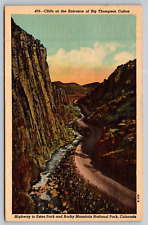 Postcard Cliffs at the Entrance of Big Thompson Canon, CO 1955 picture