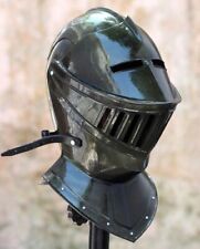 18GA SCA LARP Medieval Knight Tournament Close Armor Helmet Halloween Helmet picture