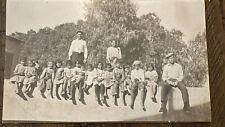 Men Posing With Indian Children Early 1900s RPPC Unknown Location  picture