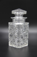 1900s Antique Hobnail Cut Glass Apothecary Jar with Faceted Stopper picture