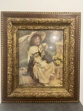 Antique Victorian Extra Large  Gold Gilt Wood  Gesso Picture Frame 31x26 16x20 picture
