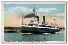 c1930's Steamer Florida Chicago-Michigan City Route Goodrich Transit Co Postcard picture