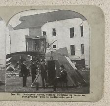 Stereoview Card San Francisco 1906 Earthquake Number 18 Refugee Camp picture