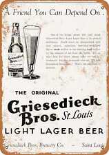Metal Sign - 1939 Griesedieck Light Lager Beer - Vintage Look Reproduction picture