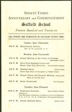 Suffield School Commencement Schedule 1926 Baseball picture