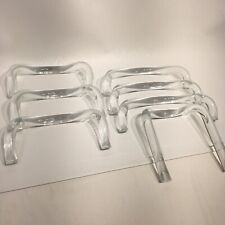Mid Century Modern Set of 7 Clear Lucite Rod Curved Handles for Projects picture