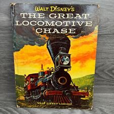 Vtg 1956 Book Disney's Great Locomotive Chase Civil War Spy Story Simon Schuster picture