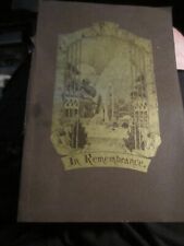 1949 IN REMEMBRANCE FUNERAL BOOKLET FT WORTH, TEXAS  SIGNED - BN picture