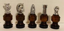 Vintage 1970s Avon Glass Chess Pieces Queen Bishop Knight Rook Pawn Wild Country picture