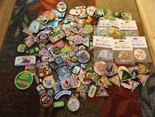 HUGE MIXED LOT OF 134 GIRL SCOUT PATCHES (6 NEW) EXCELLENT CONDITION picture
