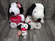 Lot 3 Snoopy plush cupid Snoopy, happy Valentine's day and itty bittys peanuts n picture