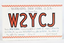 1949 Amateur Ham Radio QSL Card Riverhead New York W2YCJ Del Bottorff picture