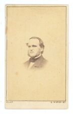 Antique CDV Circa 1860s Allen Stern Looking Man With Large Sideburns Boston, MA picture