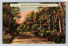 Franklin IL-Illinois, General Greeting, Generic Country Lane Vintage Postcard picture