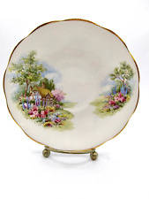 Vintage Queen Anne Bone China England Tudor Cottage Replacement Saucer 1959-1966 picture