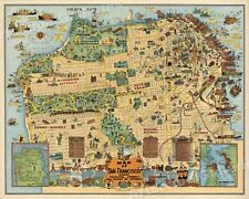 1927 Pictorial Map of San Francisco Historic Map - 20x24 picture