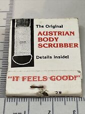 Vintage Matchbook Cover  The Original Austrian Body Scrubber  gmg. Unstruck picture