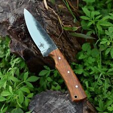 Custom Hand forged High Carbon 1095 Steel Hunting Knife with Olive wood Handle picture