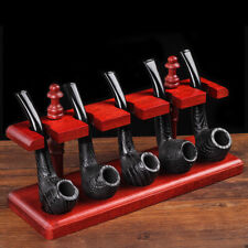 Wooden Tobacco Pipe Stand Rack Holder Display for 5 Smoking Pipes Shelf Rack picture