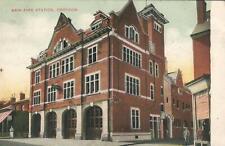 1907 VINTAGE New Fire Station Croydon POSTCARD from Croydon to Beckenham Kent picture