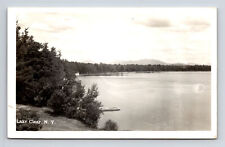 c1952 RPPC Scenic View of Lake Clear New York NY Real Photo Postcard picture