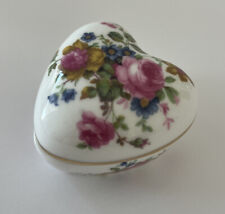Vintage Royal Windsor Heart Shaped Trinket Box in Box Made in England picture