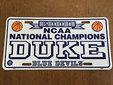 2001 Duke University NCAA Champions License Plate Booster Basketball Blue Devils picture