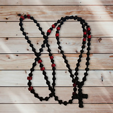 100 knots Prayer rope,  Unisex rosary Chotki present, Black and red Brojanica picture