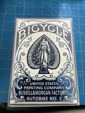 Autobike No. 1 Blue Bicycle Playing Cards Stripper  Deck Custom Limited picture