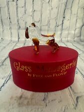 Fitz And Floyd 2009 Glass Bull Dog Glass Menagerie 43/134 with case picture