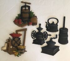 2 Sets Of Vintage 1978 Home Interior Homco & Sexton Metal Wall Plaques Farmhouse picture