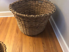 antique woven gathering basket picture