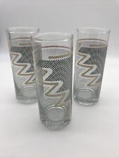 VTG Handcrafted & Signed MoMo Panache Mid Century Modern Set of 3 Water Glasses picture