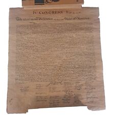 Vintage Distressed Copy of Declaration Of Independence United States Of America picture