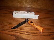 NIB*Opinel No 8 Carbone Pocket Knife Plain Edge Blade-NEW but a promotional item picture