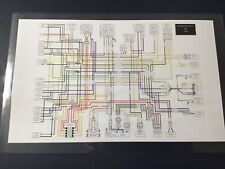 1976-78 Yamaha RD400C/D/E 11X17 full color laminated wiring diagram picture