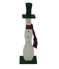 Vintage Wooden Snowman 11