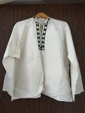 Old folk traditional man shirt blouse men Romanian national costume peasant picture