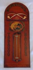 RARE VINTAGE PAYNE & MCNAUGHTON CIGAR TOBACCO WOODEN THERMOMETER & HYGROMETER picture
