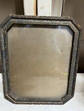 Vintage Brown  Gold Relief Pressed Wood Gesso ? Picture Frame  8x10 picture