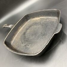 Vintage Square Unmarked Wagner Cast Iron Marked Square Skillet Made iNnUSA picture