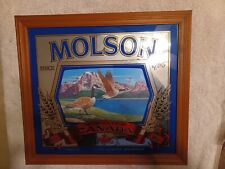 (Vintage) Larger Size Molson Canadian Beer Glass Mirror picture