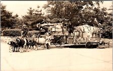RPPC Charles Ches McCartney with Goat Team and Wagon Vintage Postcard V54 picture